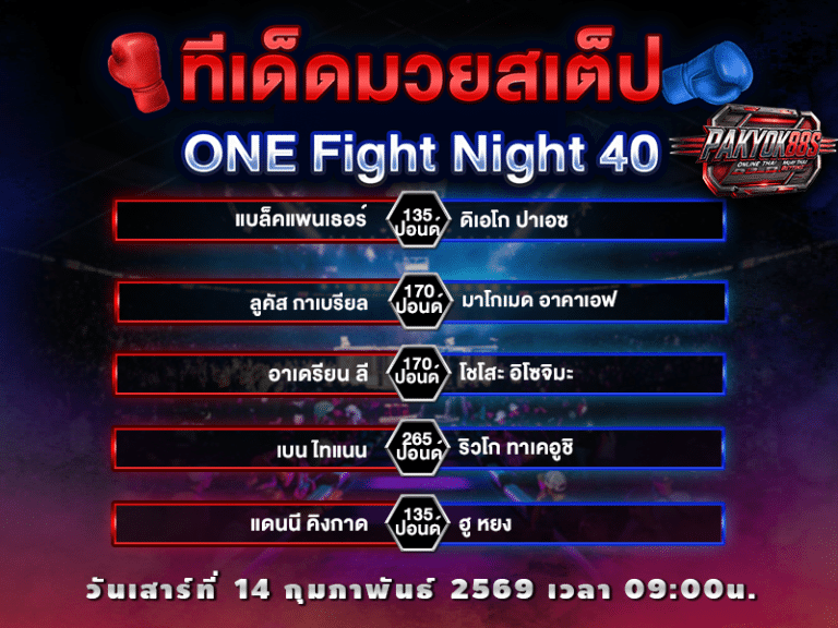 ทีเด็ดมวยสเต็ป