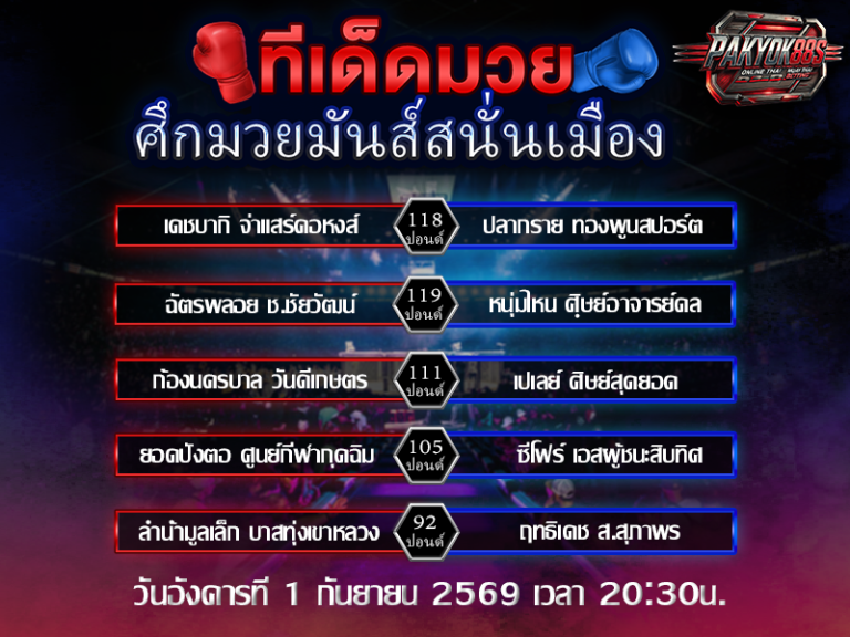 ทีเด็ดมวย มวยมันส์สนั่นเมือง